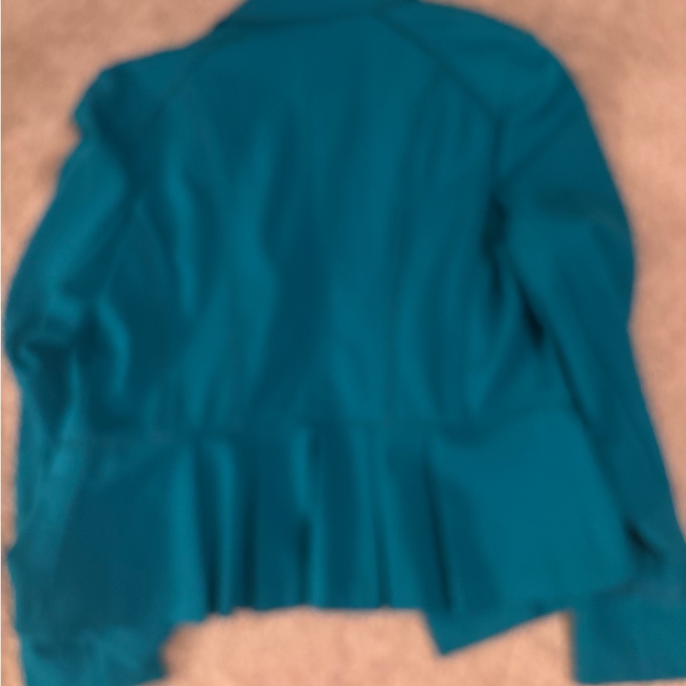 White House Black Market Teal Blazer size 12 - Picture 6 of 6